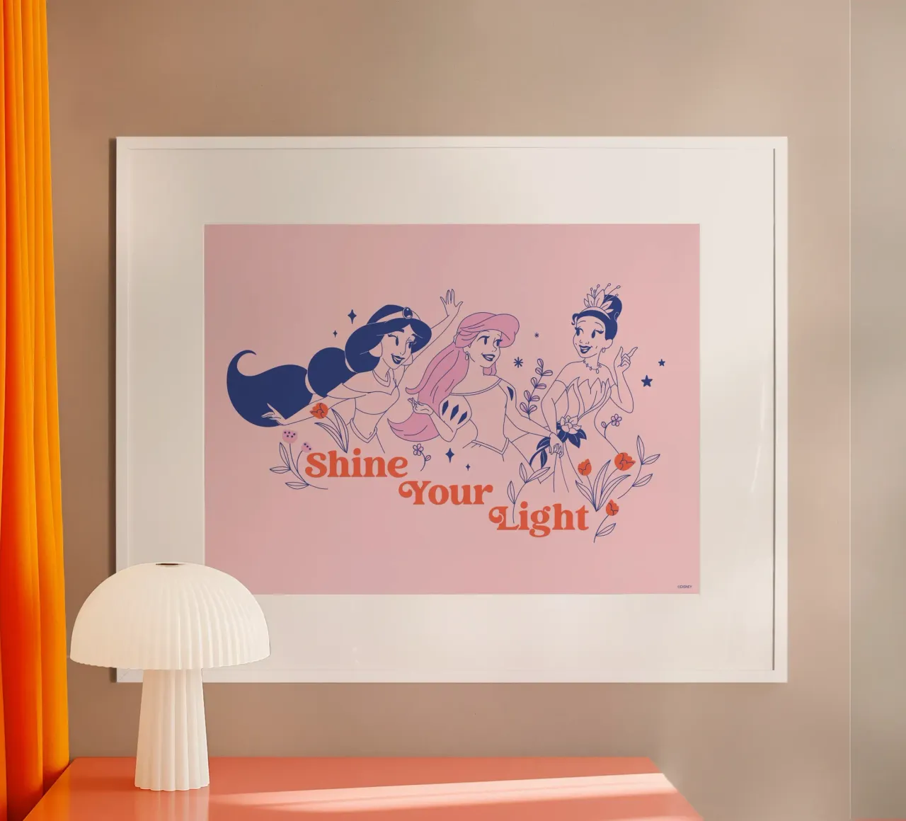 Prinzessinnen-Power poster with aluminum frame by Disney Princess