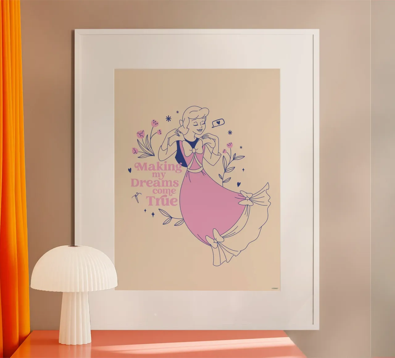 Cinderella: Träume wahr werden lassen! poster con telaio in alluminio da Disney Princess