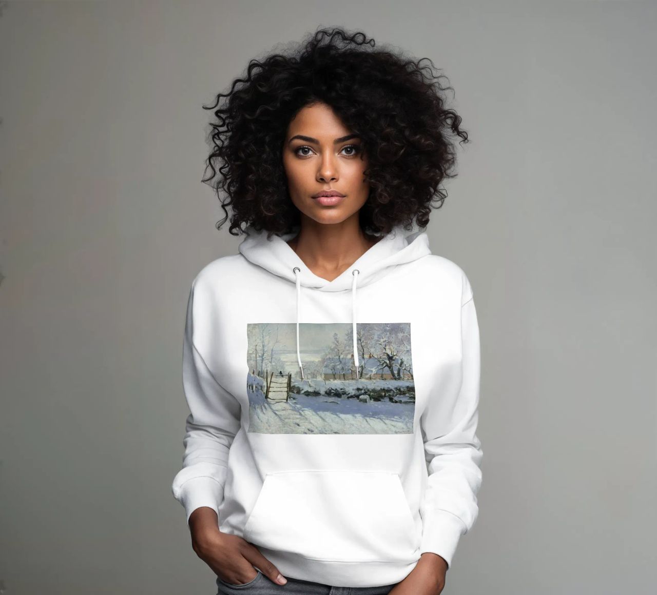 Claude Monet - The Magpie hoodie by Timeless Artworks