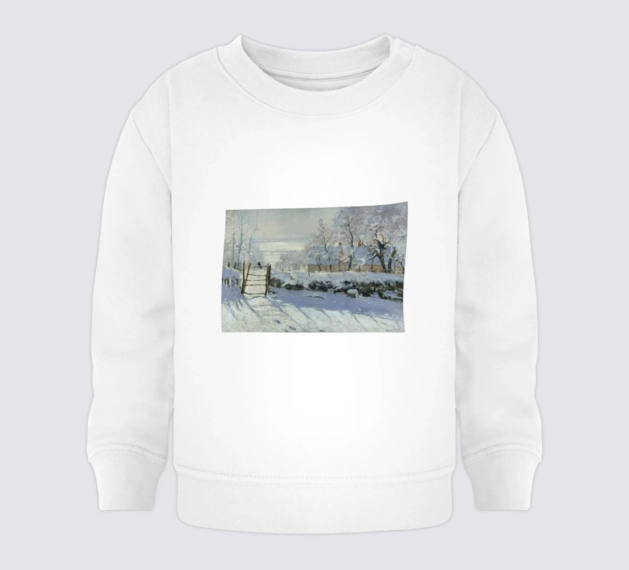 Claude Monet - The Magpie baby sweatshirt by Timeless Artworks