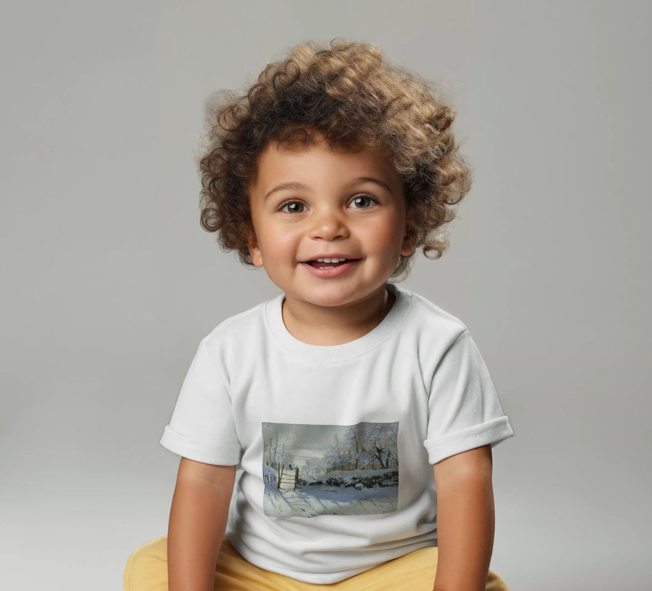 Claude Monet - The Magpie baby t-shirt by Timeless Artworks