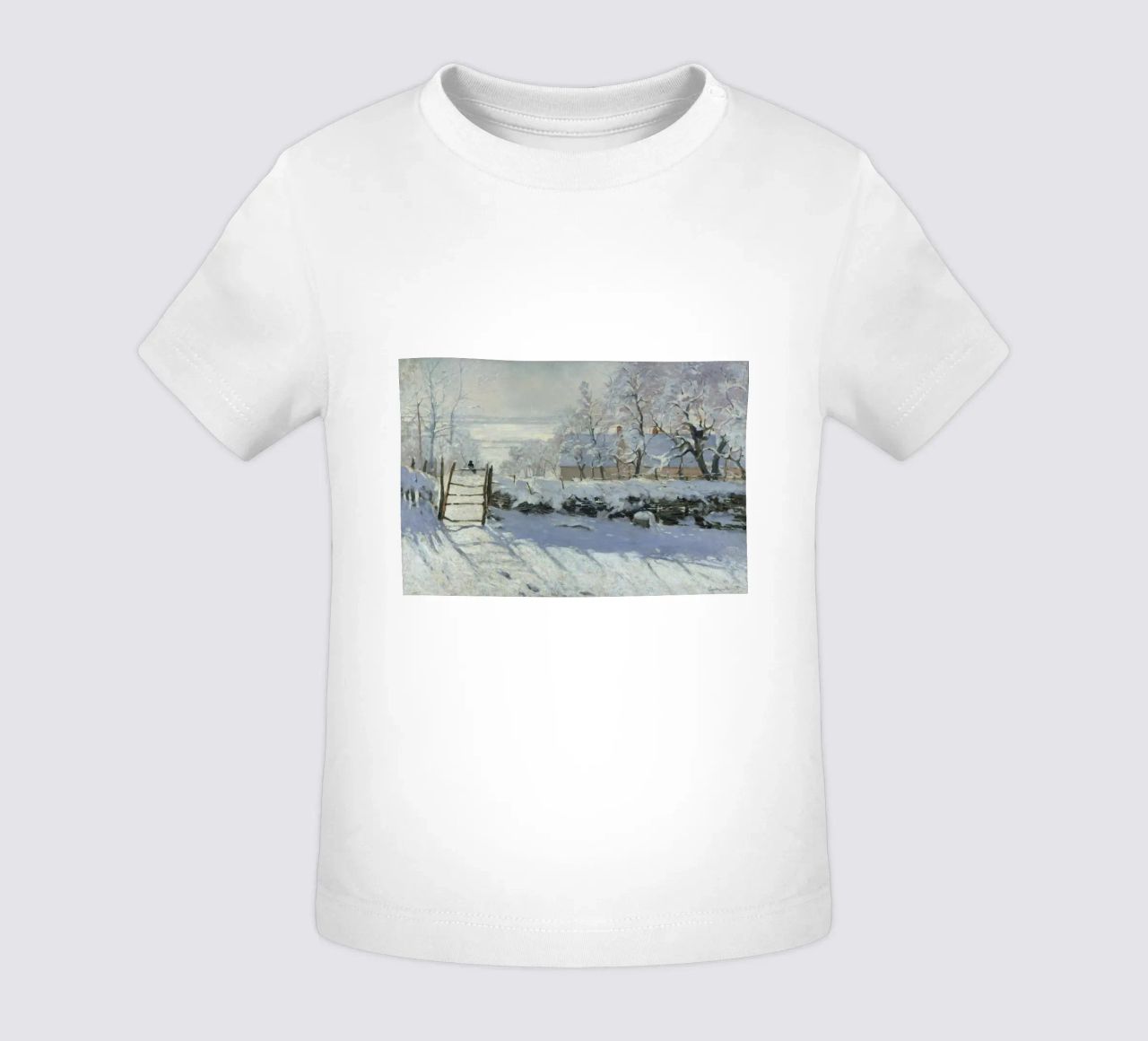 Claude Monet - The Magpie baby t-shirt by Timeless Artworks