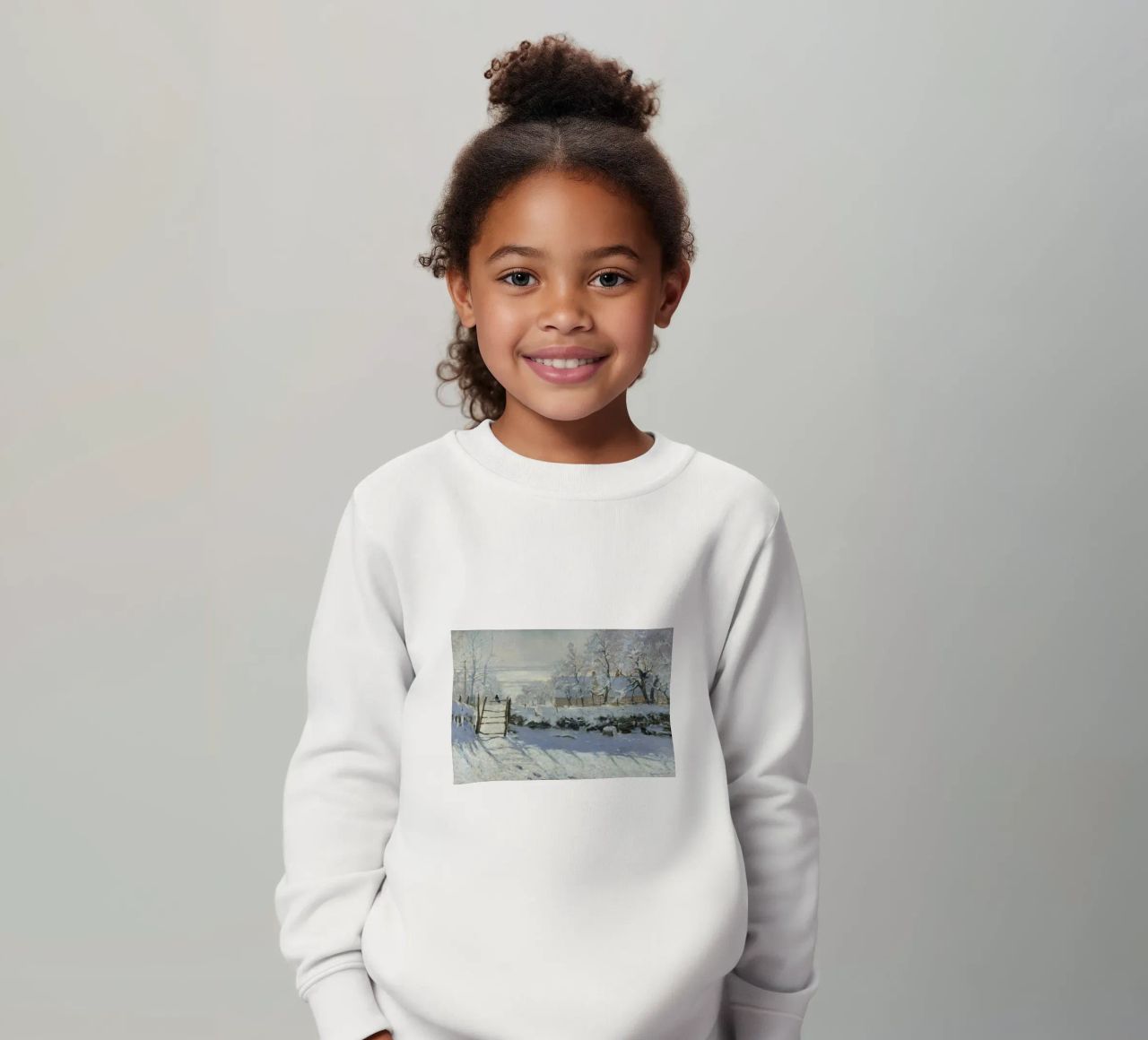 Claude Monet - The Magpie kids sweatshirt by Timeless Artworks