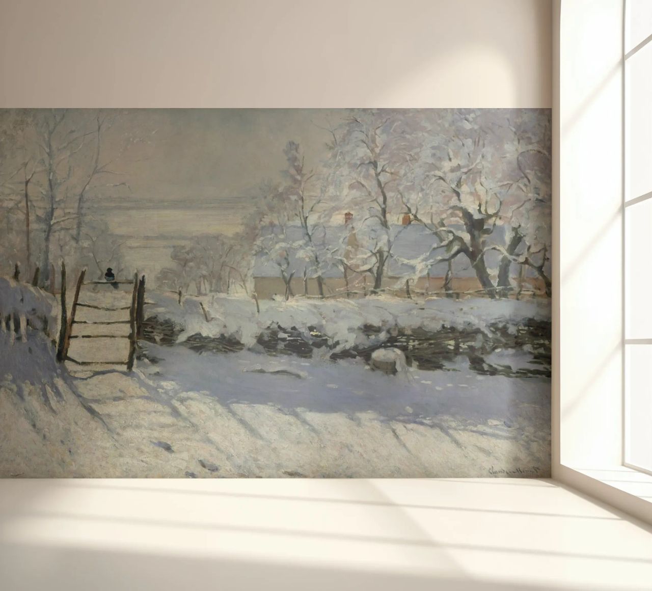 Claude Monet - The Magpie photo wallpaper by Timeless Artworks