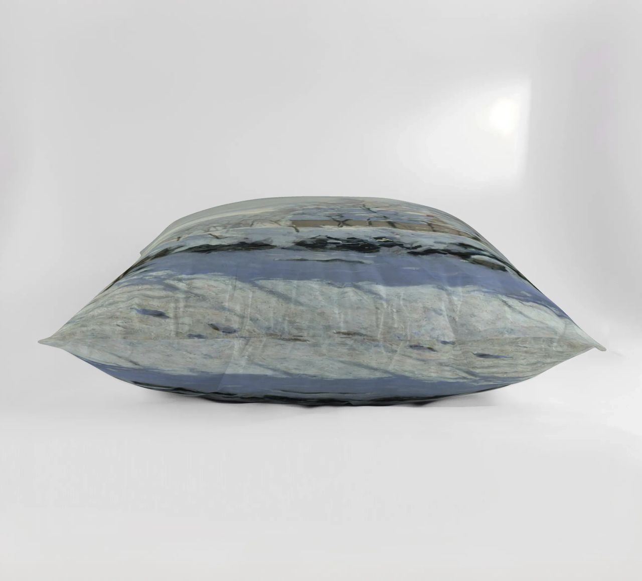 Claude Monet - The Magpie decorative cushion by Timeless Artworks