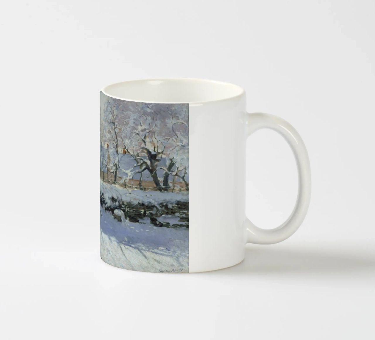 Claude Monet - The Magpie ceramic mug by Timeless Artworks