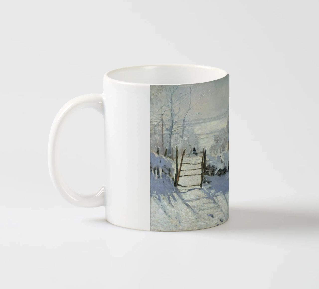 Claude Monet - The Magpie ceramic mug by Timeless Artworks