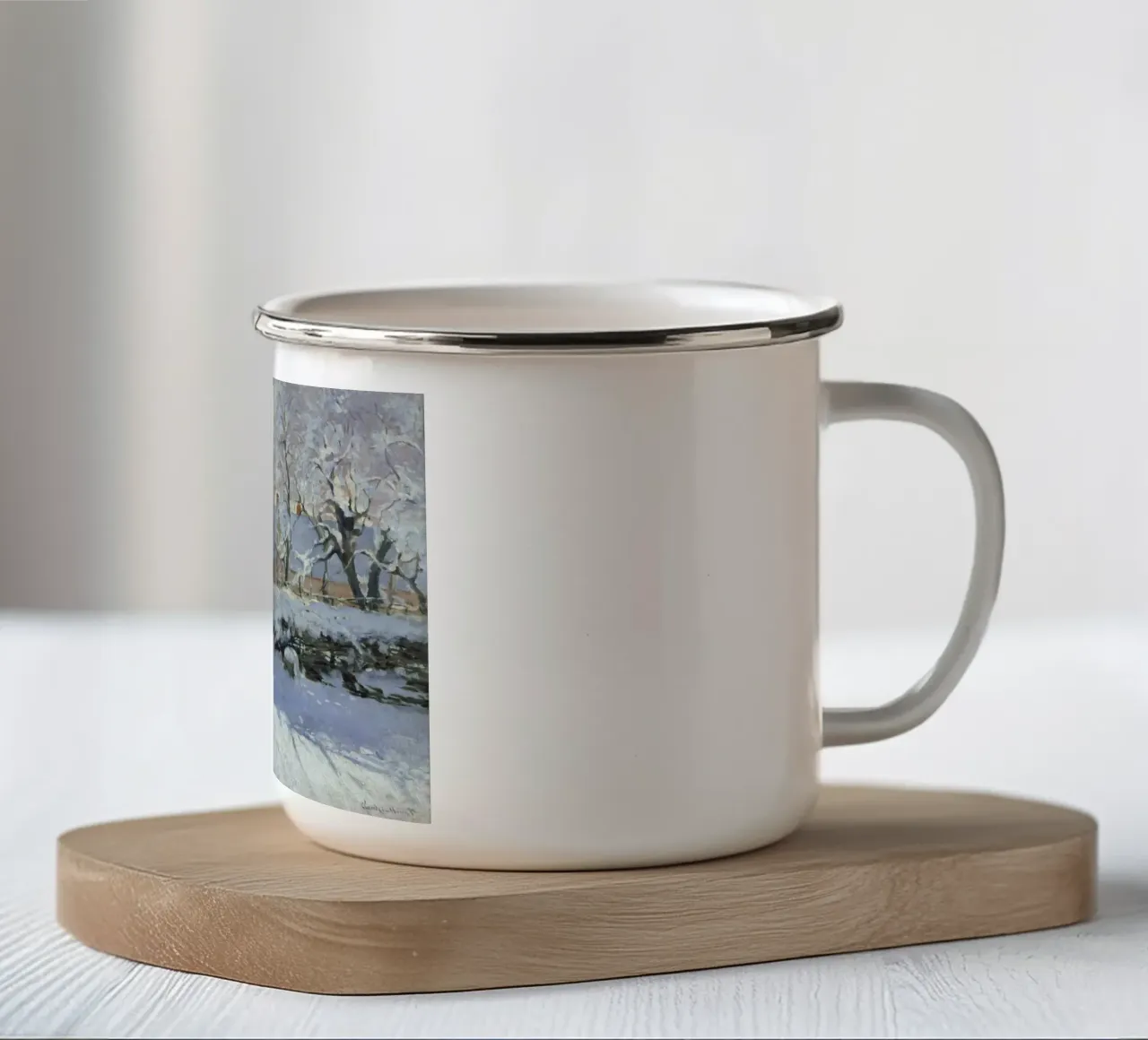 Claude Monet - La gazza tazza in smalto da Timeless Artworks