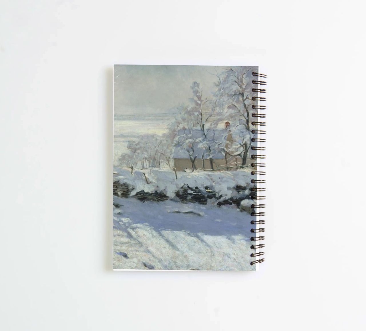 Claude Monet - The Magpie spiral notebook by Timeless Artworks