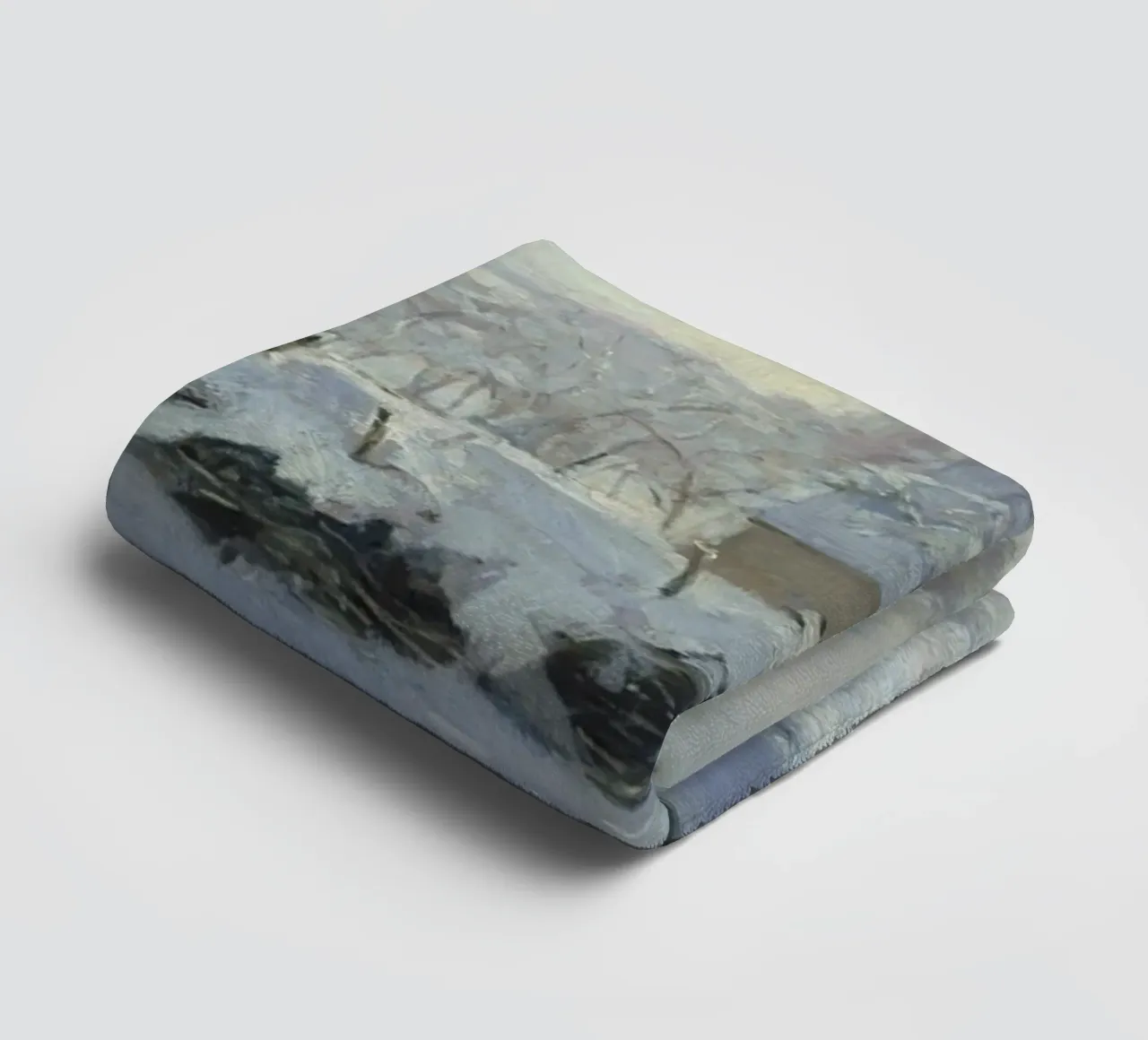 Claude Monet - De ekster badhanddoek van Timeless Artworks