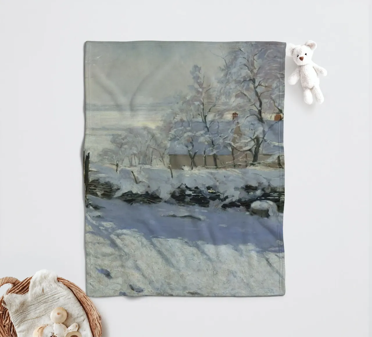 Claude Monet - La gazza coperta in pile da Timeless Artworks