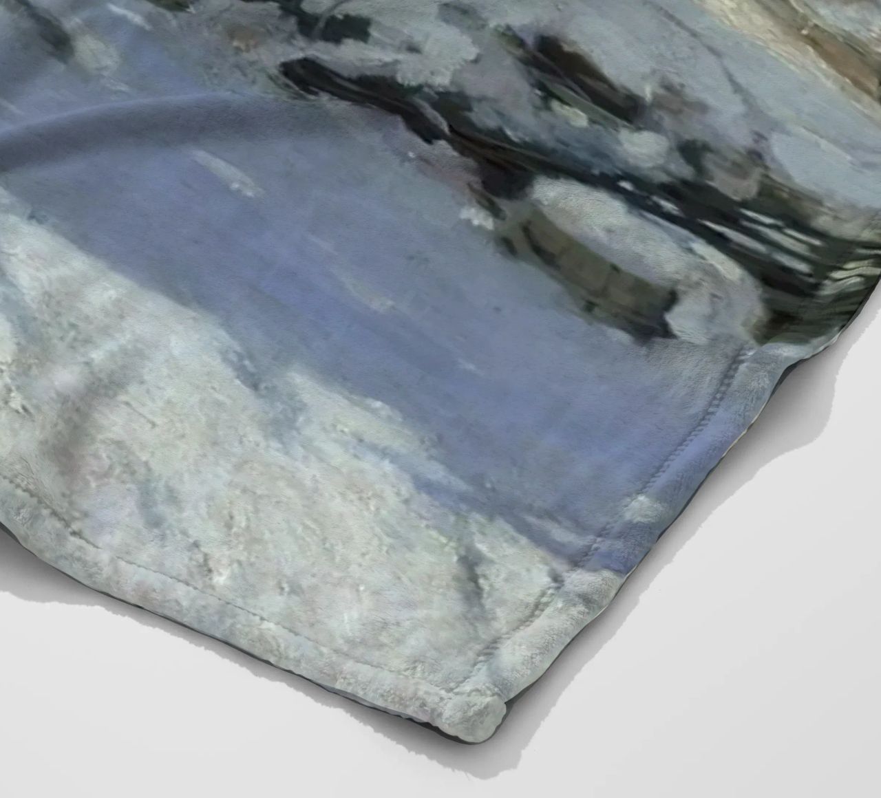 Claude Monet - The Magpie fleece blanket by Timeless Artworks