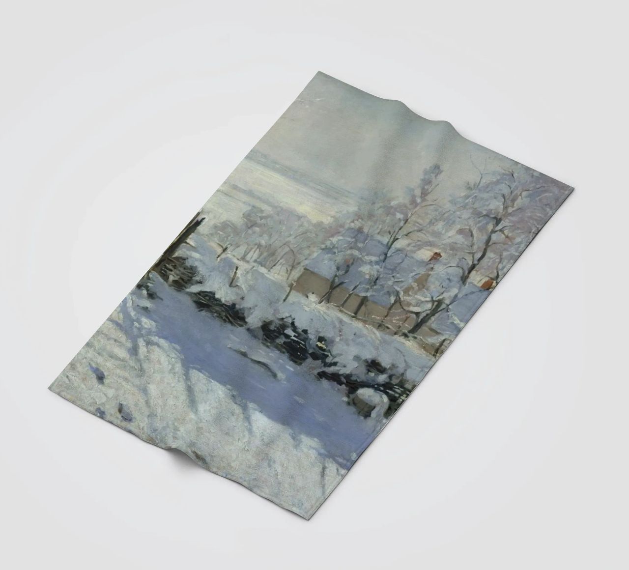 Claude Monet - The Magpie fleece blanket by Timeless Artworks