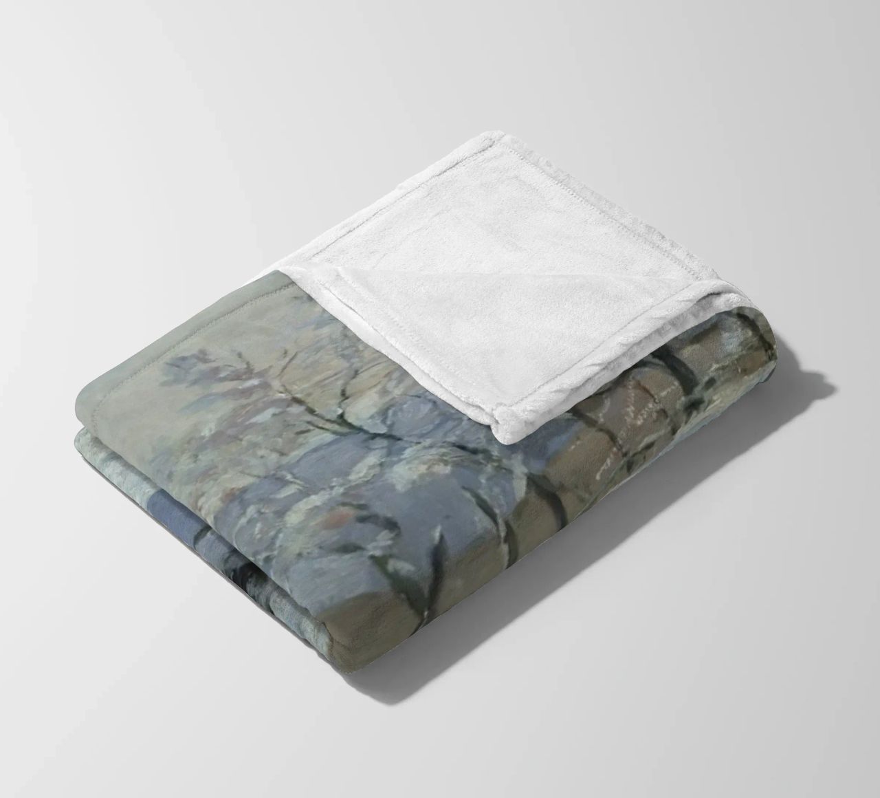 Claude Monet - The Magpie fleece blanket by Timeless Artworks
