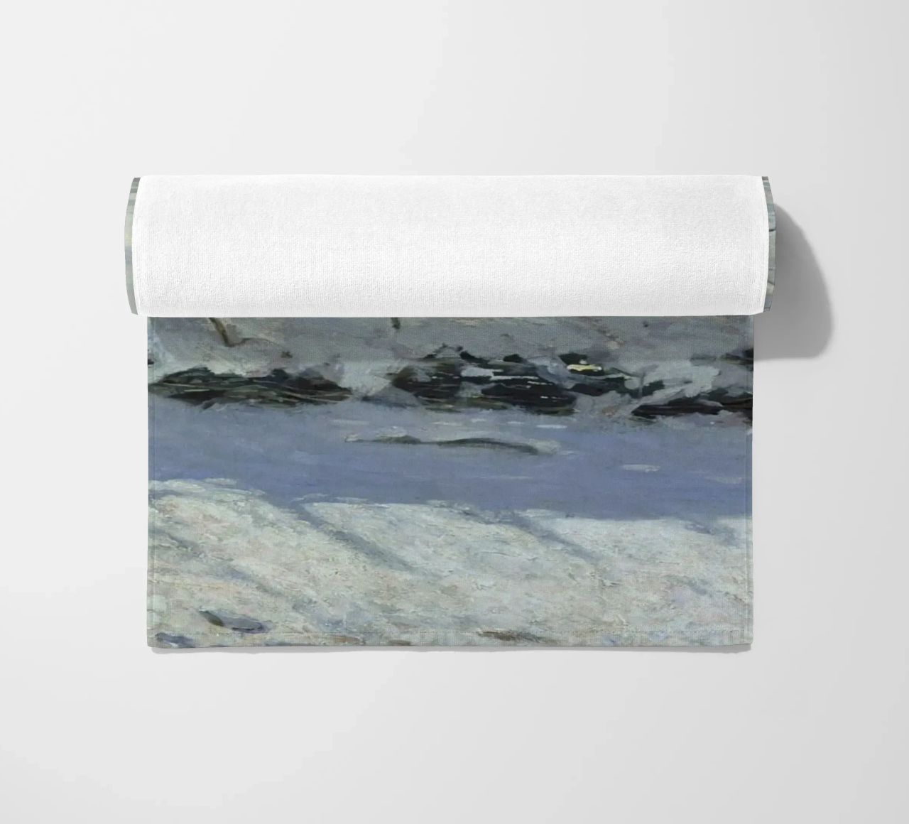 Claude Monet - The Magpie beach towel by Timeless Artworks