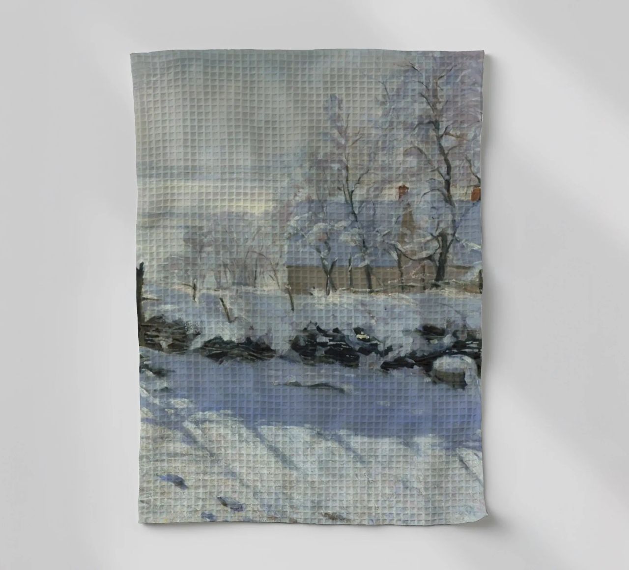 Claude Monet - The Magpie tea towel by Timeless Artworks