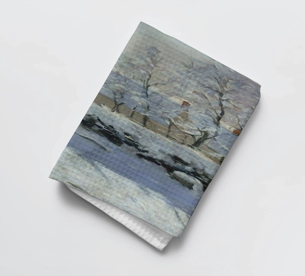 Claude Monet - The Magpie tea towel by Timeless Artworks