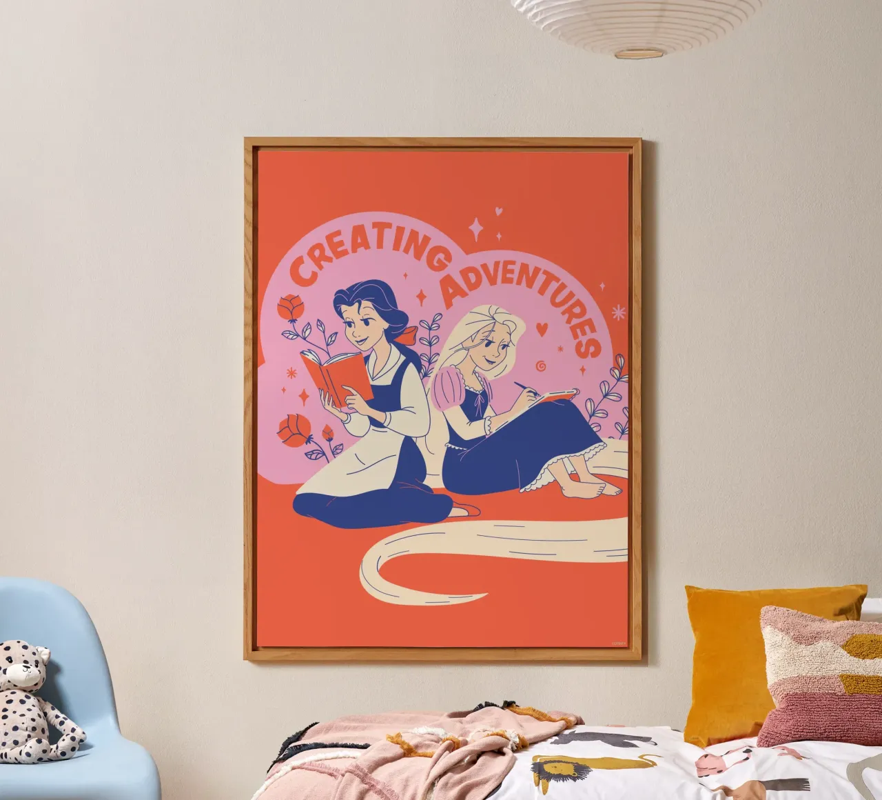 Belle & Raiponce - grandes aventures alu dibond de Disney Princess