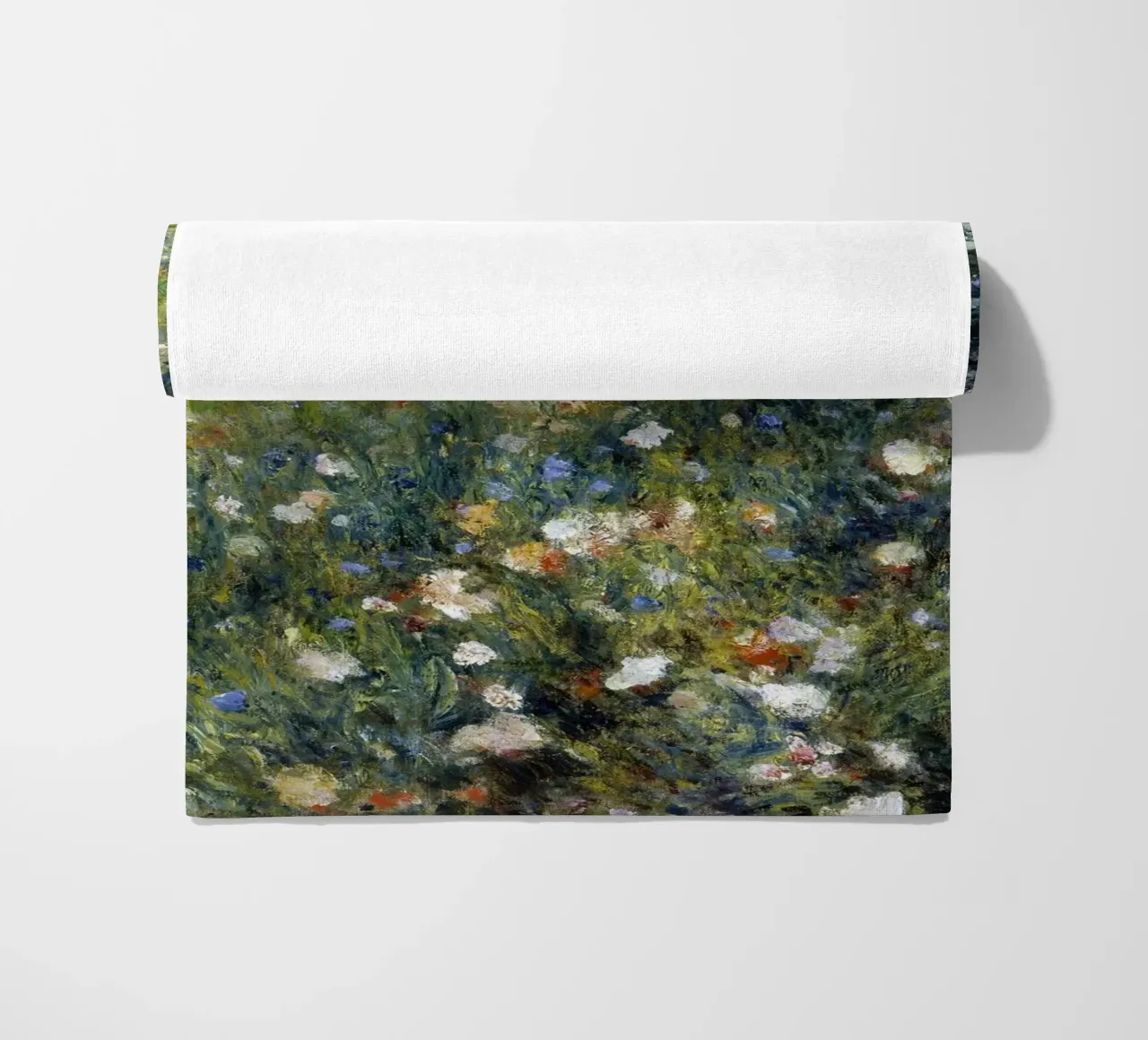 Auguste Renoir - Donna con ombrellone in giardino telo mare da Timeless Artworks