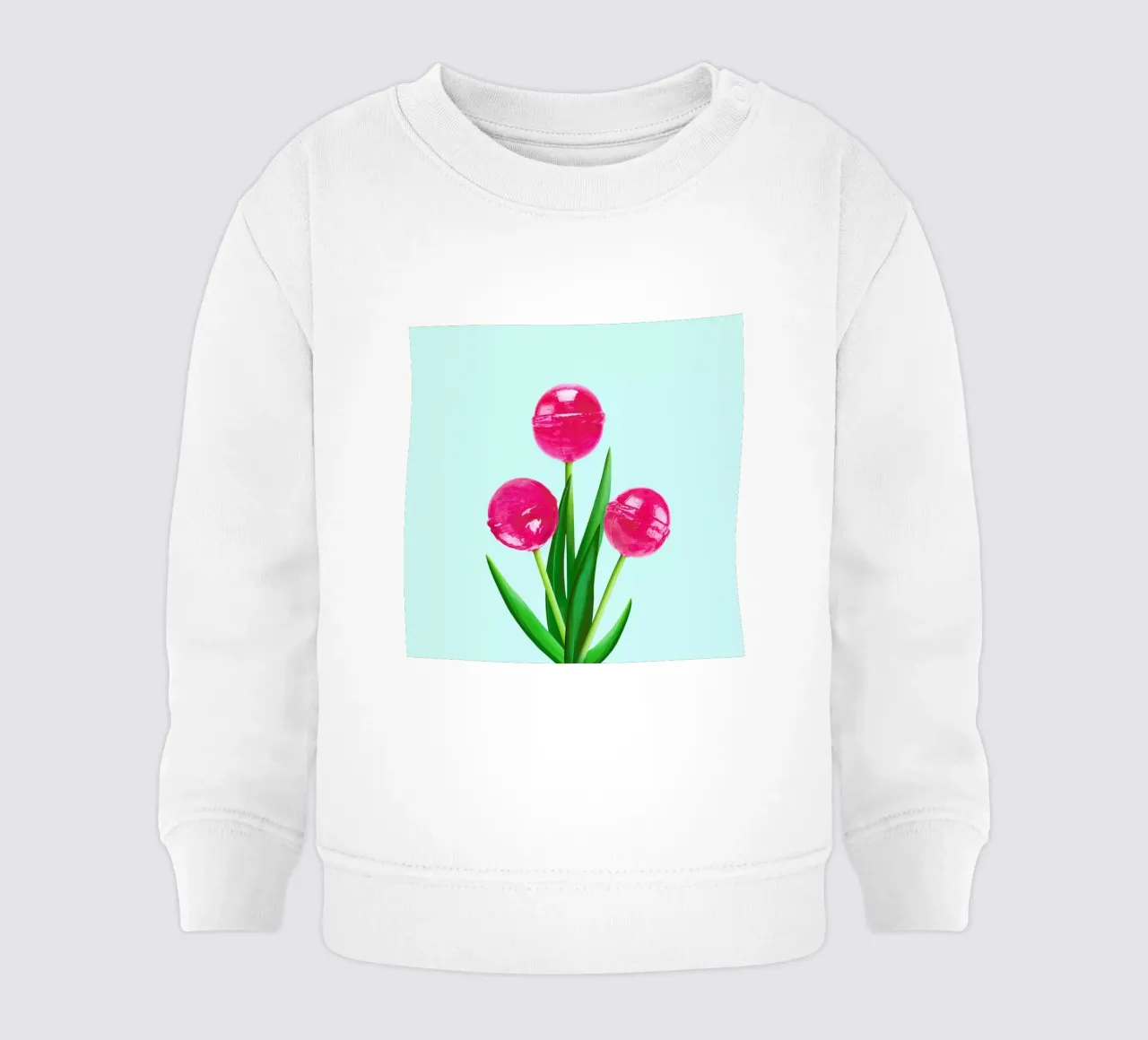 Lollipop Tulips 1 felpa neonato da Paul Fuentes Design
