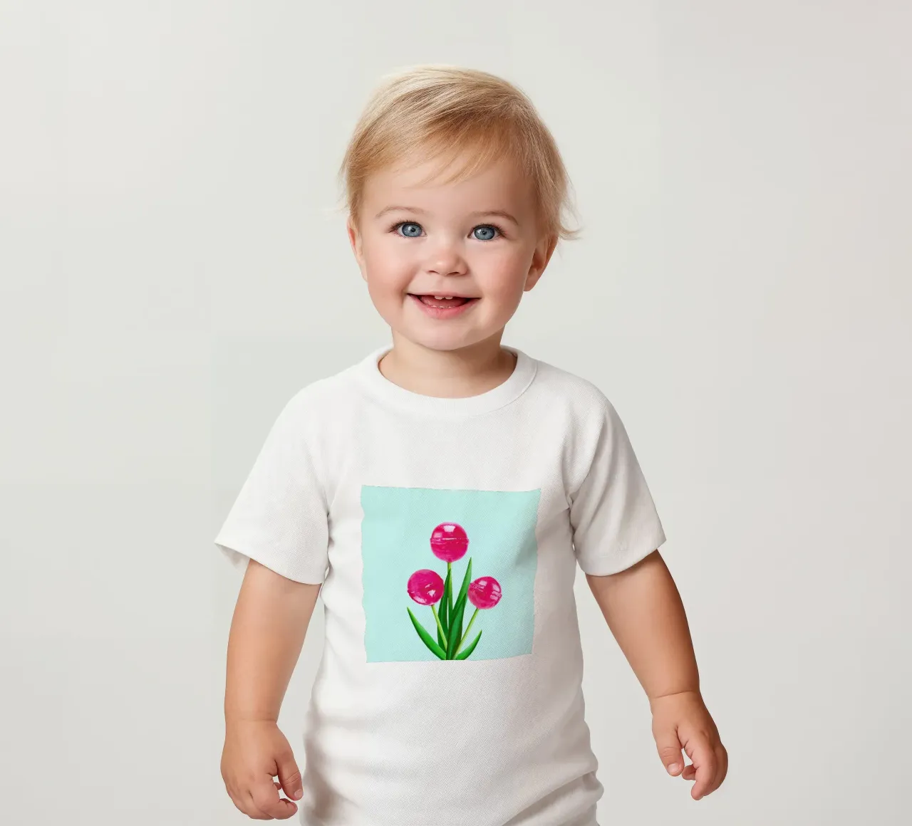 Lollipop Tulips 1 maglietta neonato da Paul Fuentes Design