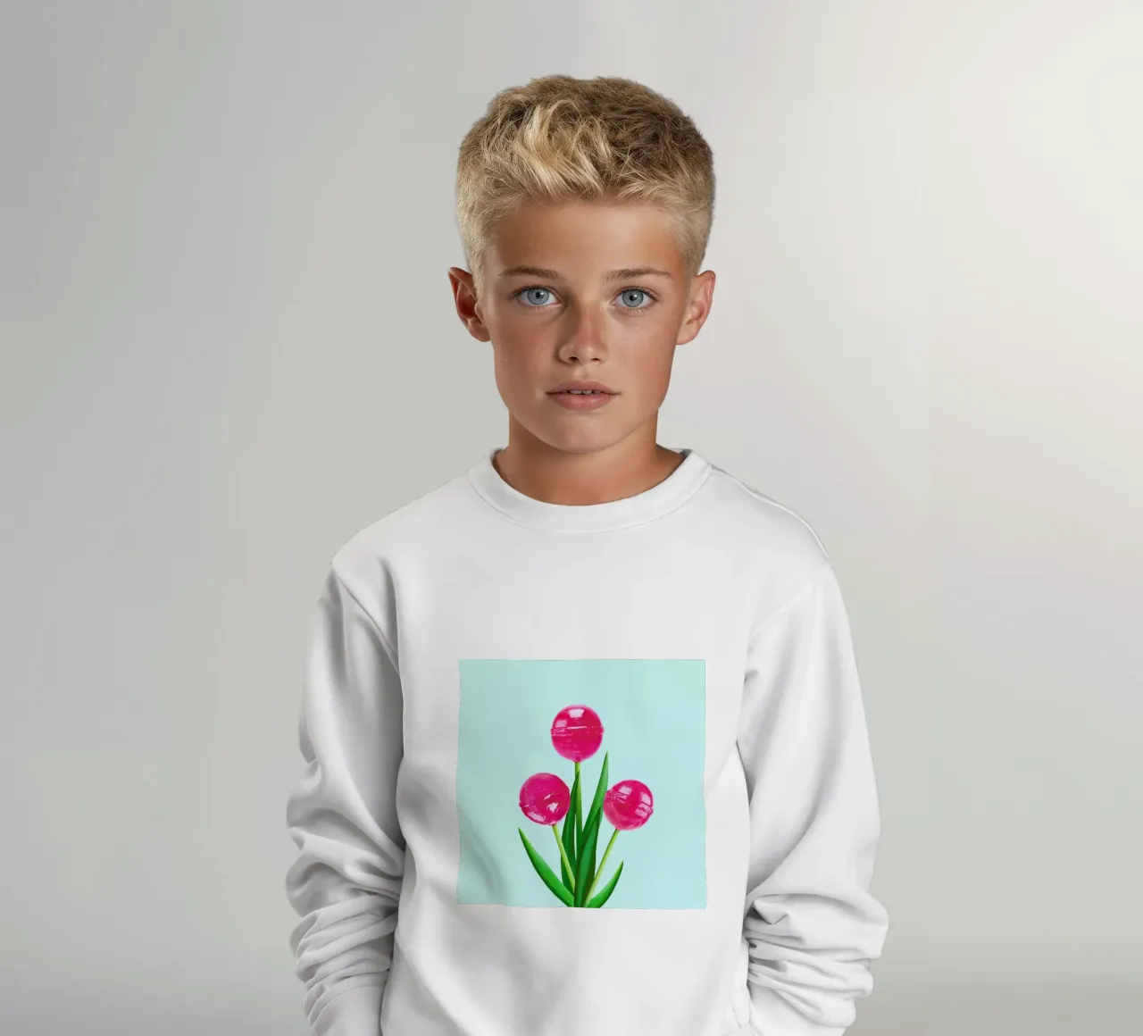 Lollipop Tulips 1 felpa bambino da Paul Fuentes Design