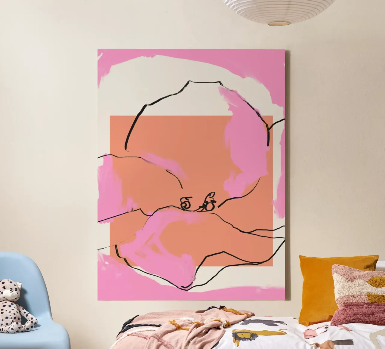 Simple Energy No 5 canvas met Baklijst van treechild