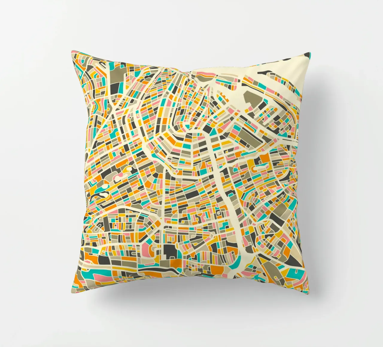 Mappa di Amsterdam cuscino da Jazzberry Blue