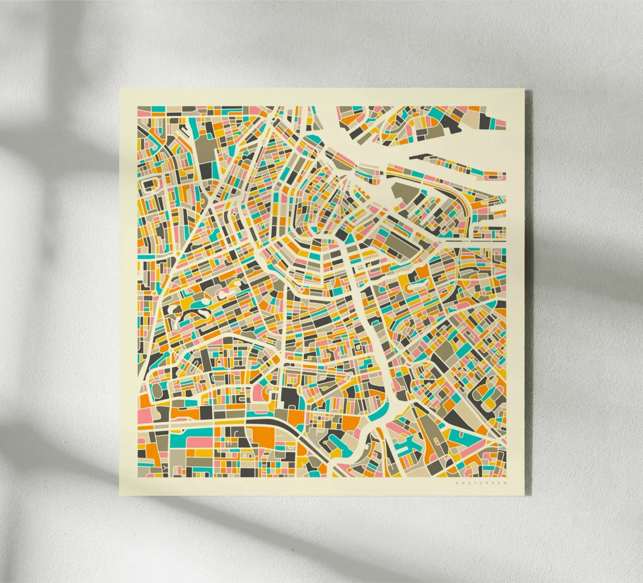 Amsterdam Map plexiglass da Jazzberry Blue