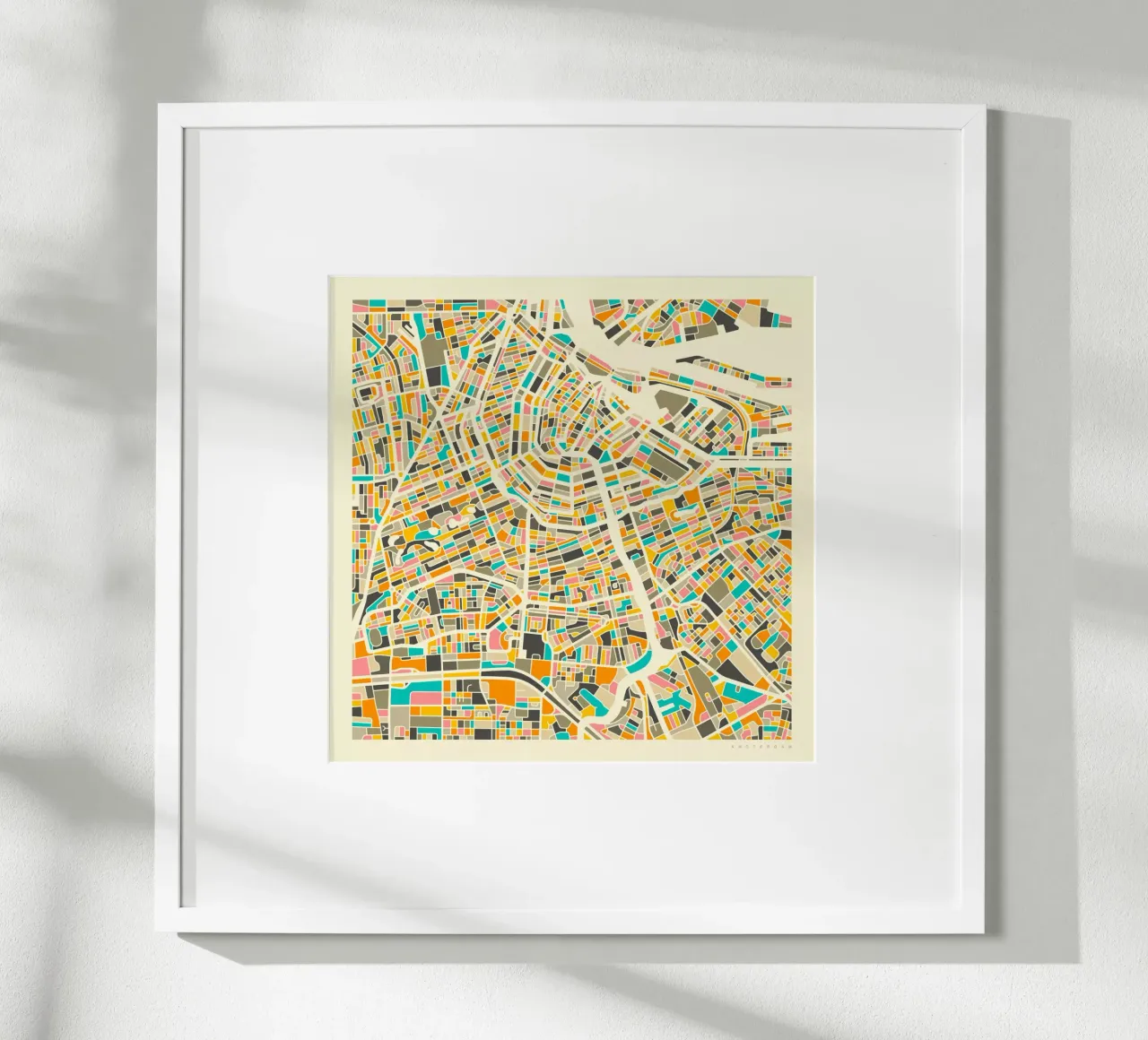 Mappa di Amsterdam poster da Jazzberry Blue