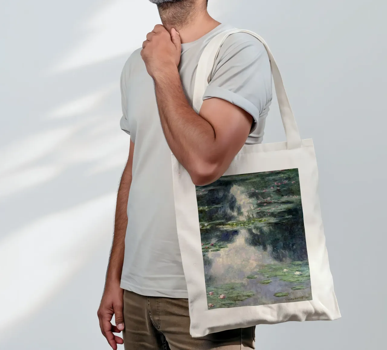 Claude Monet - Stagno con ninfee borsa in juta da Timeless Artworks