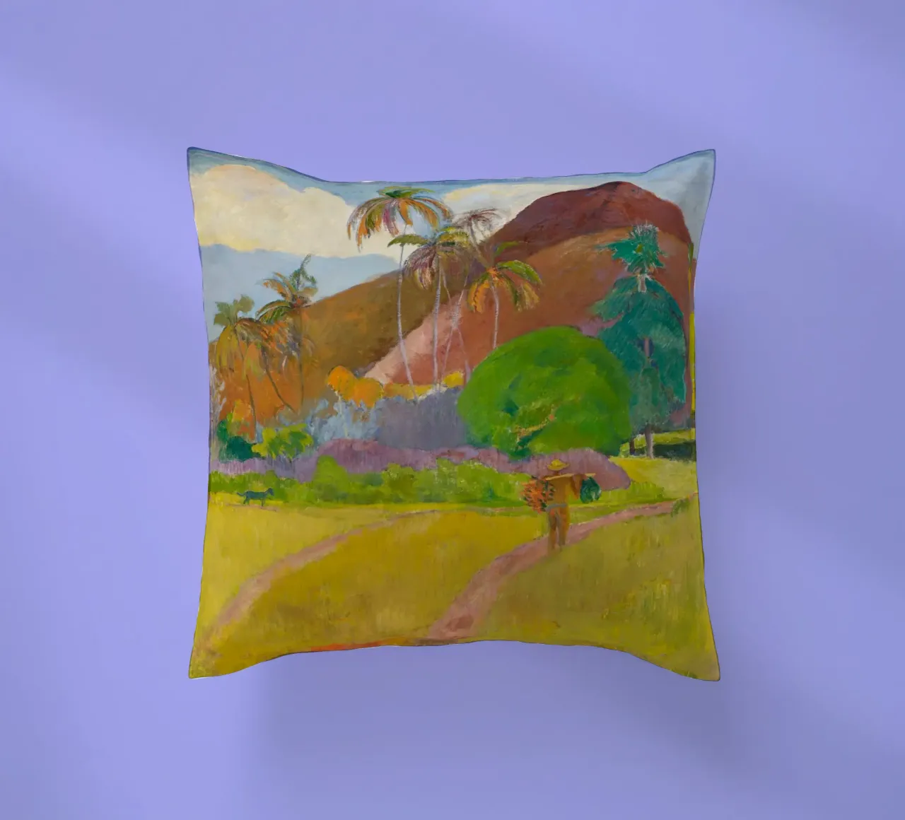 Paul Gauguin - Paesaggio tahitiano cuscino da Timeless Artworks
