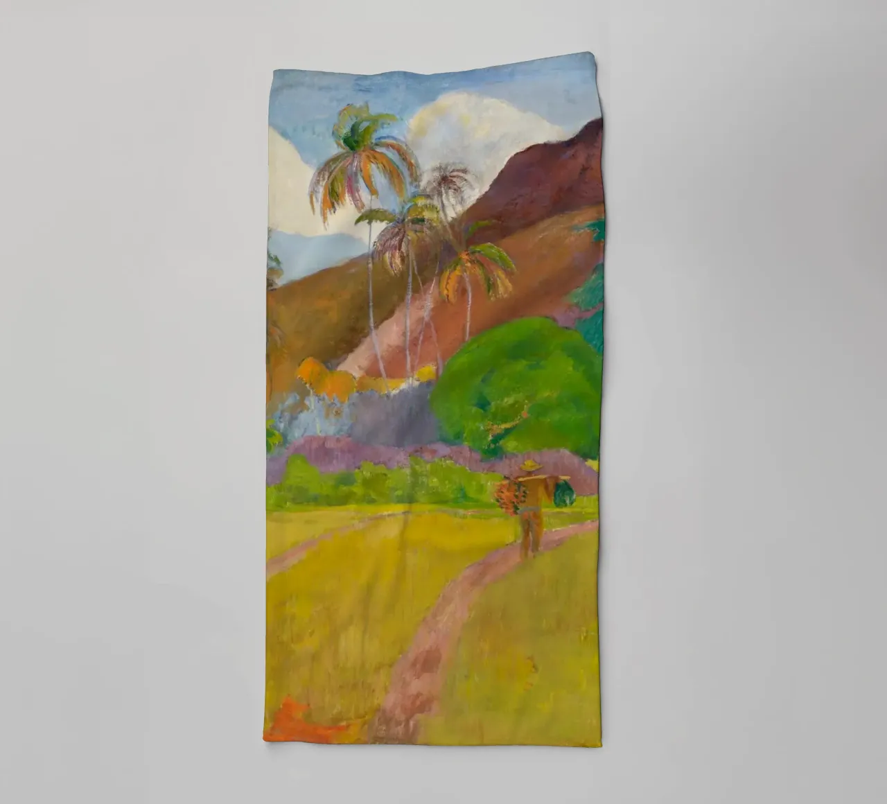 Paul Gauguin - Landschap in Tahiti badhanddoek van Timeless Artworks