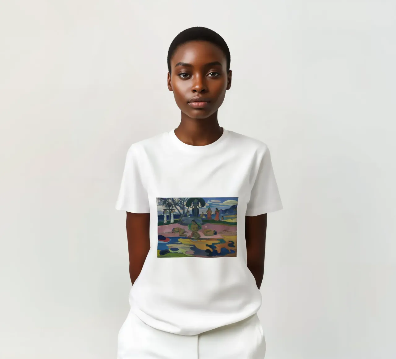 Paul Gauguin - Mahana no atua (Day of the God) t-shirt by Timeless Artworks