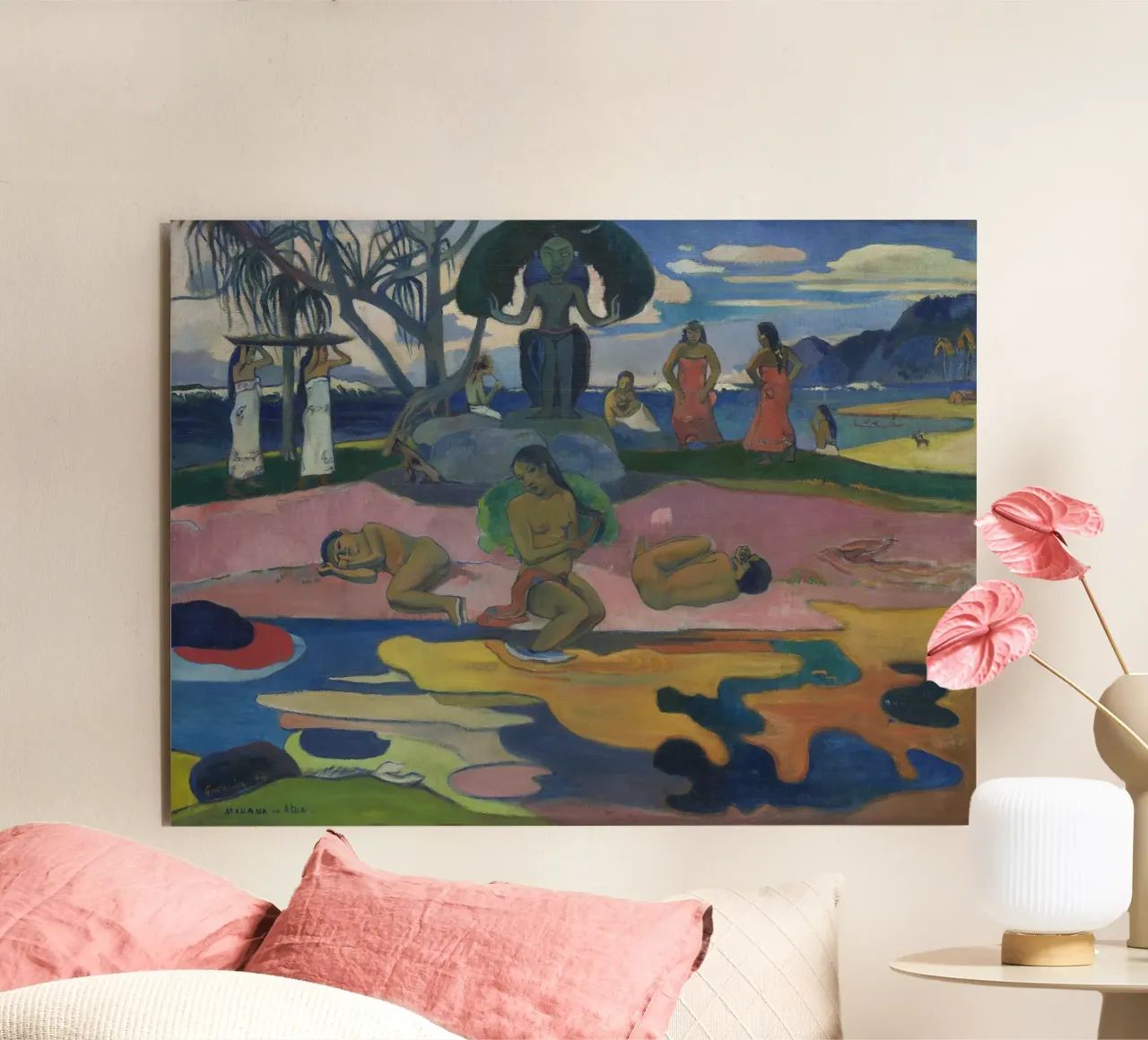 Paul Gauguin - Mahana no atua (Día del Dios) aluminio dibond de Timeless Artworks