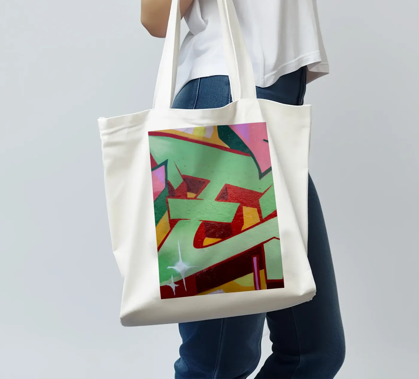 Graffiti E borsa in juta da Jonas Klein