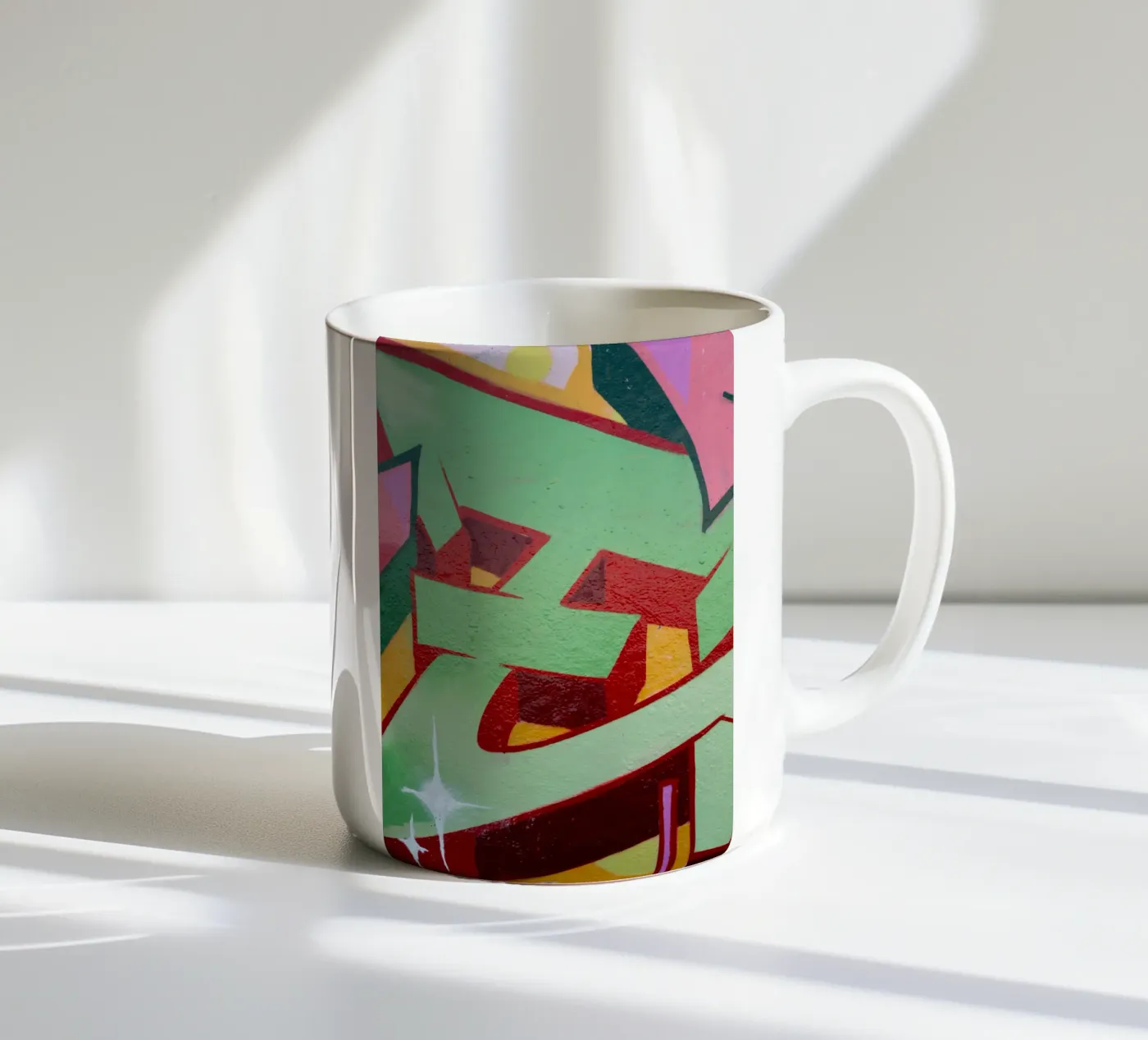 Graffiti E ceramic mug by Jonas Klein