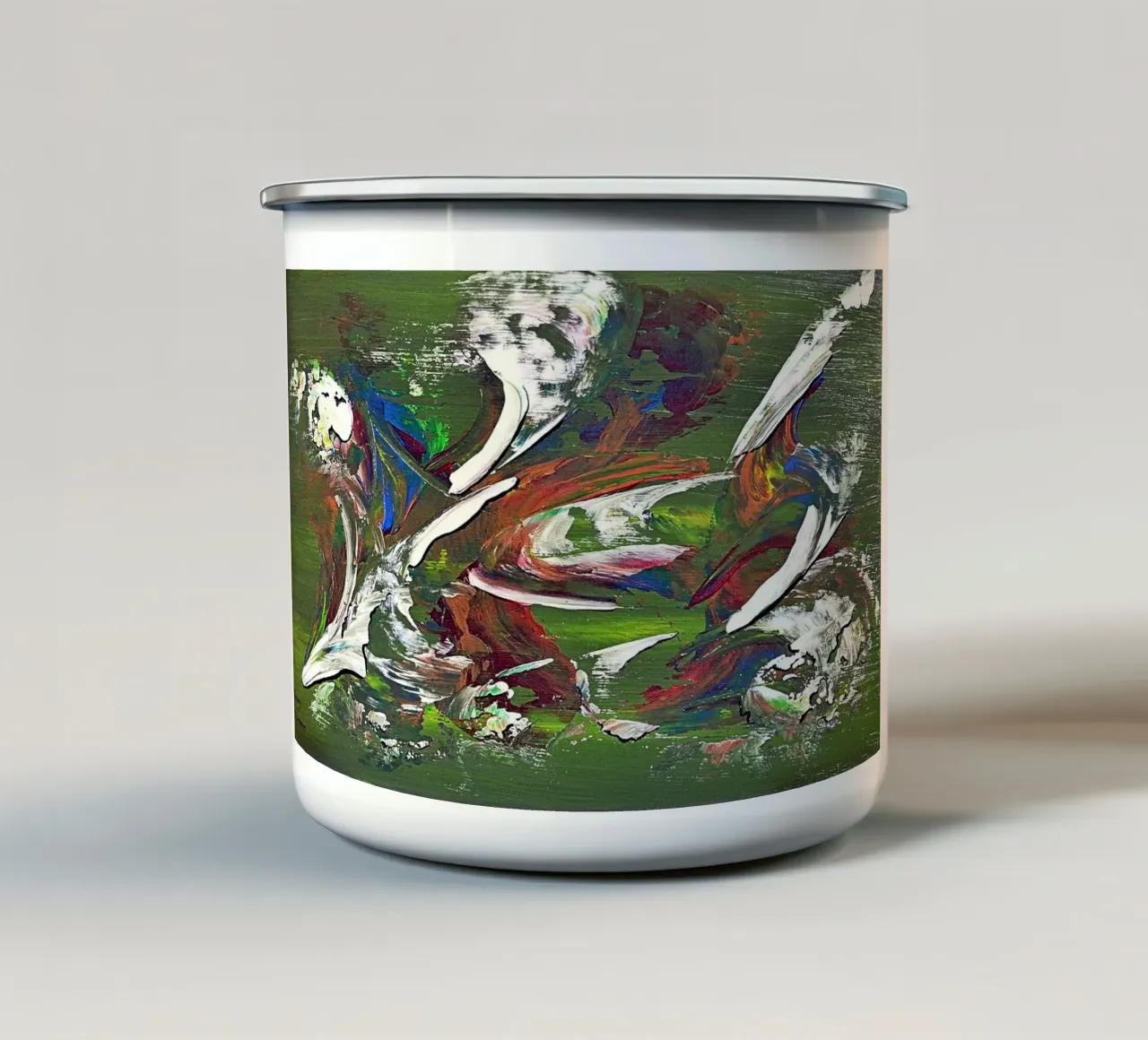 IDEAL GIFT 142 tazza in smalto da Thierry Vobmann Abstract painting