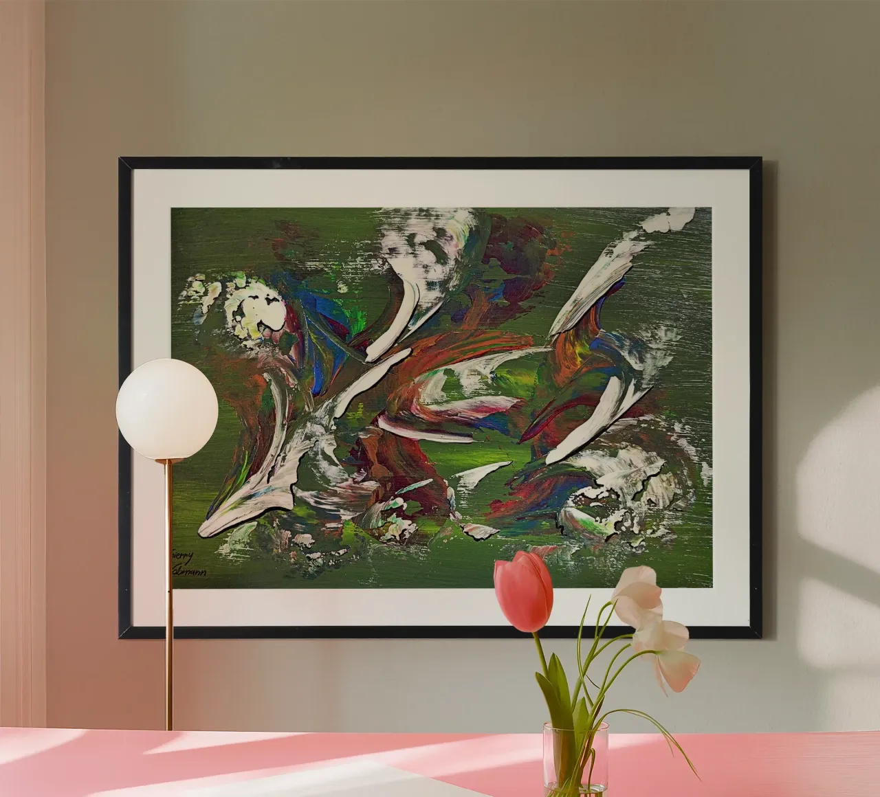 IDEAL GIFT 142 poster con telaio in plastica da Thierry Vobmann Abstract painting