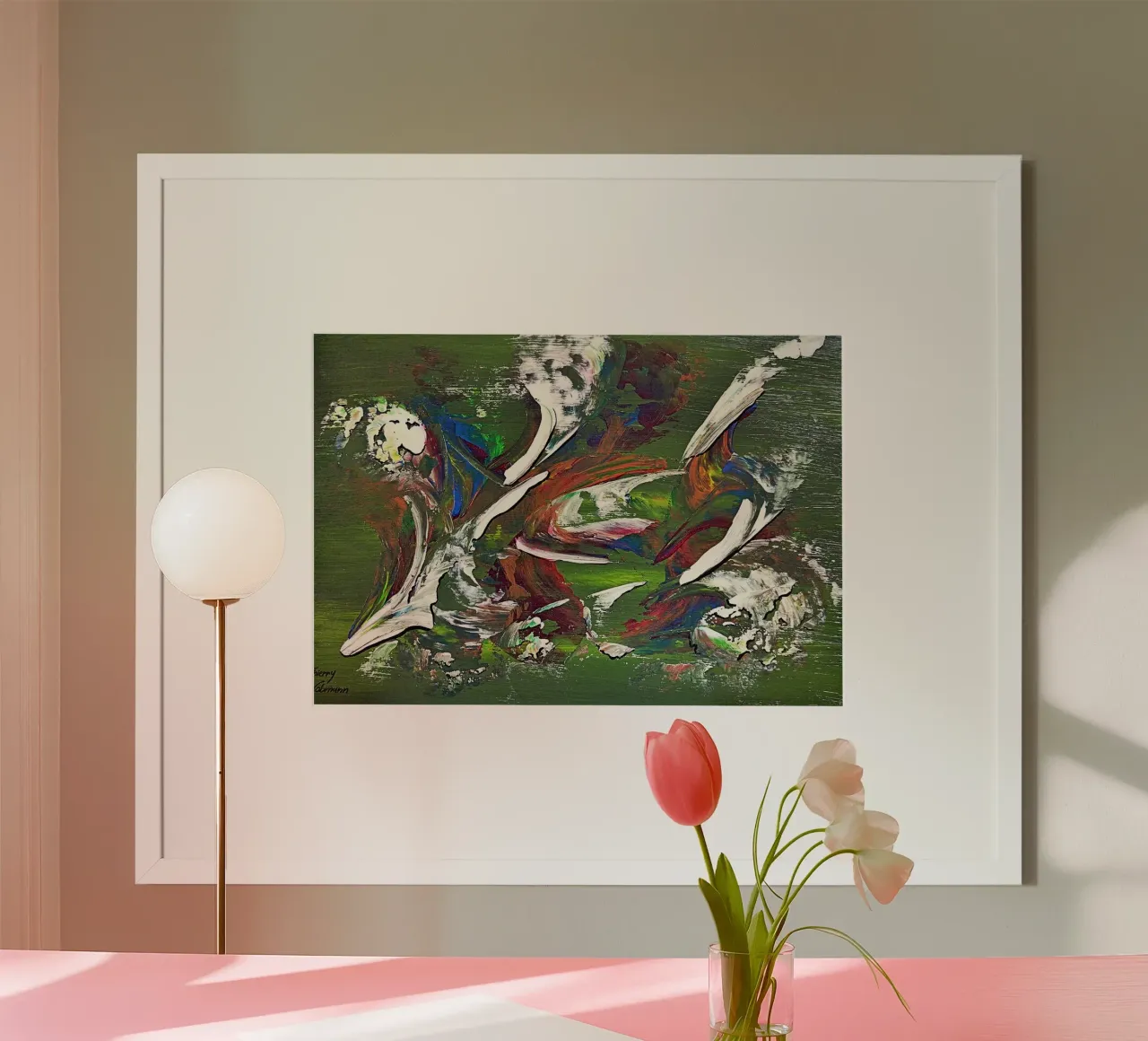 IDEAL GIFT 142 poster con telaio in plastica da Thierry Vobmann Abstract painting