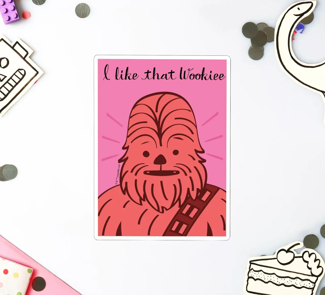Wookiee love sticker van Star Wars - Sticker Shop