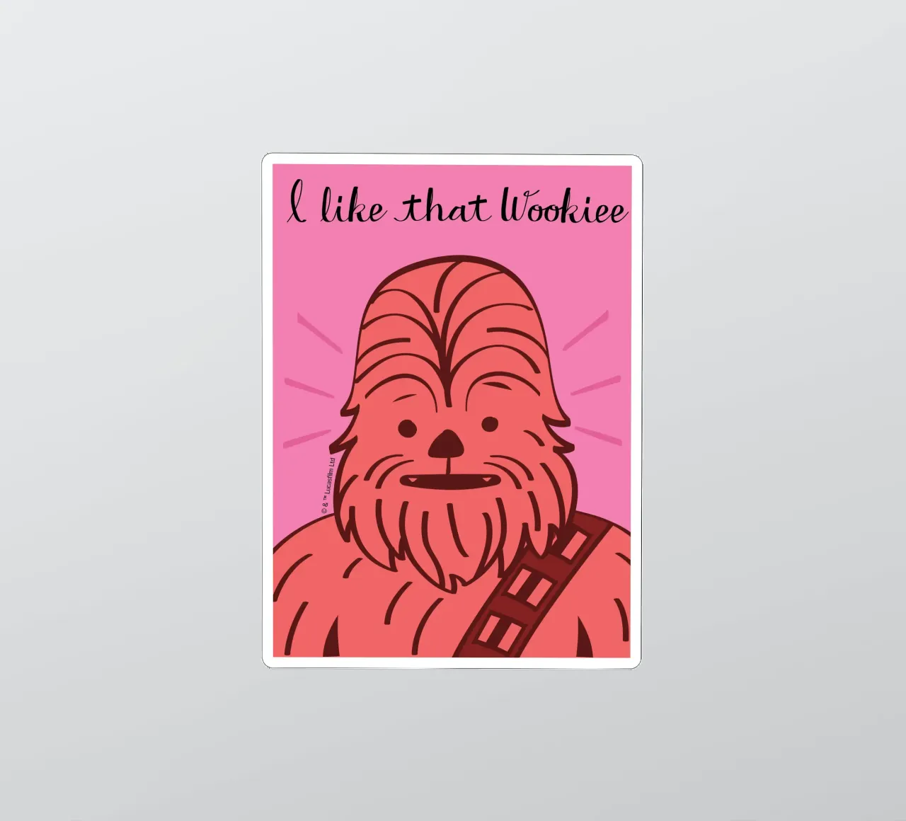 Wookiee love sticker van Star Wars - Sticker Shop