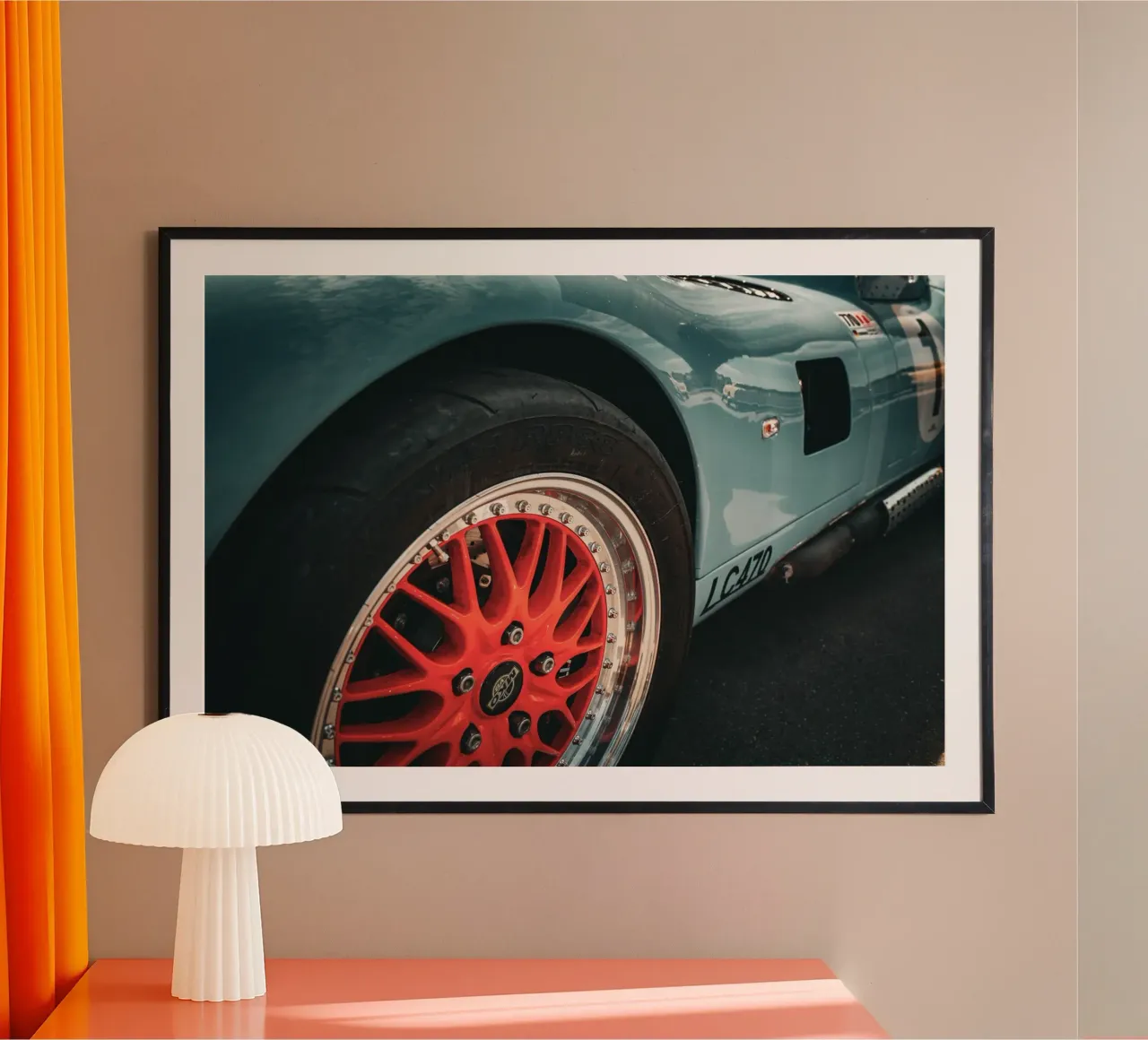 Fast Car poster con telaio in plastica da Jonas Klein