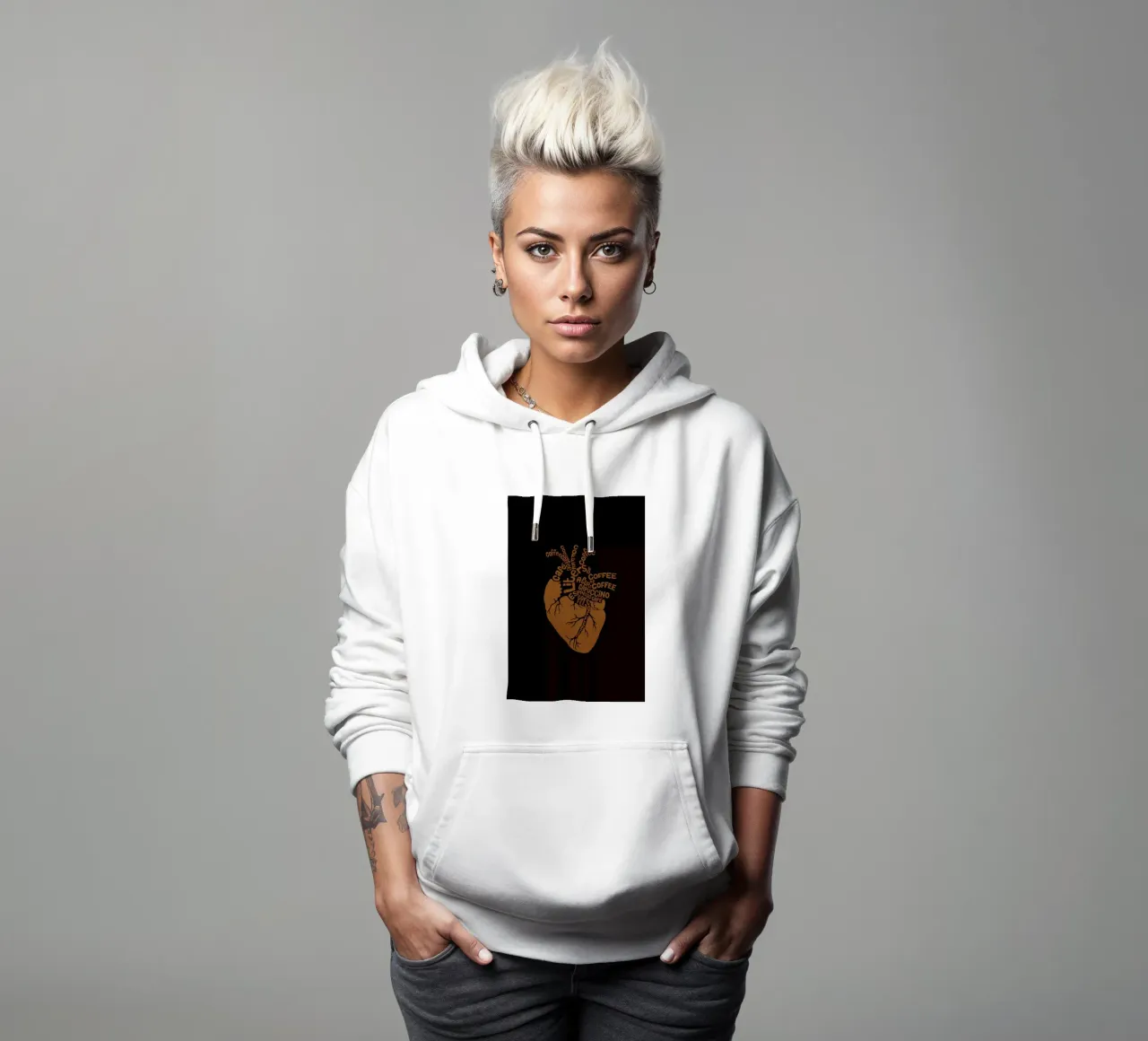 Coffee Lover Heart felpa con cappuccio da Tobe Fonseca