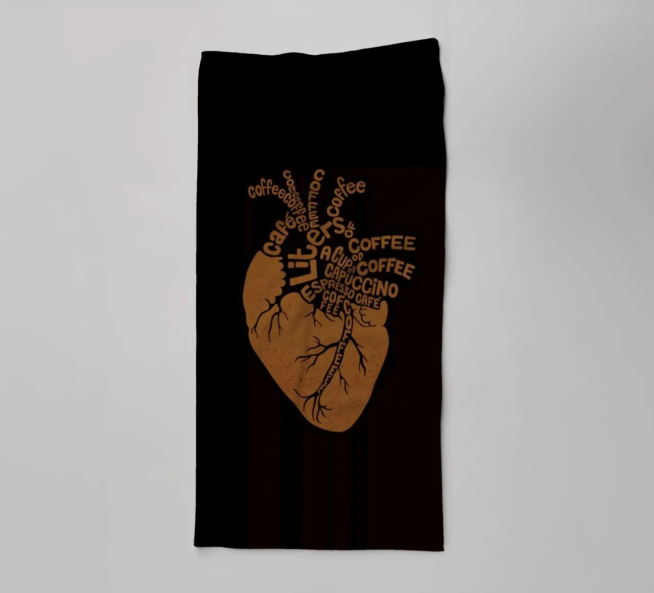 Coffee Lover Heart towel by Tobe Fonseca