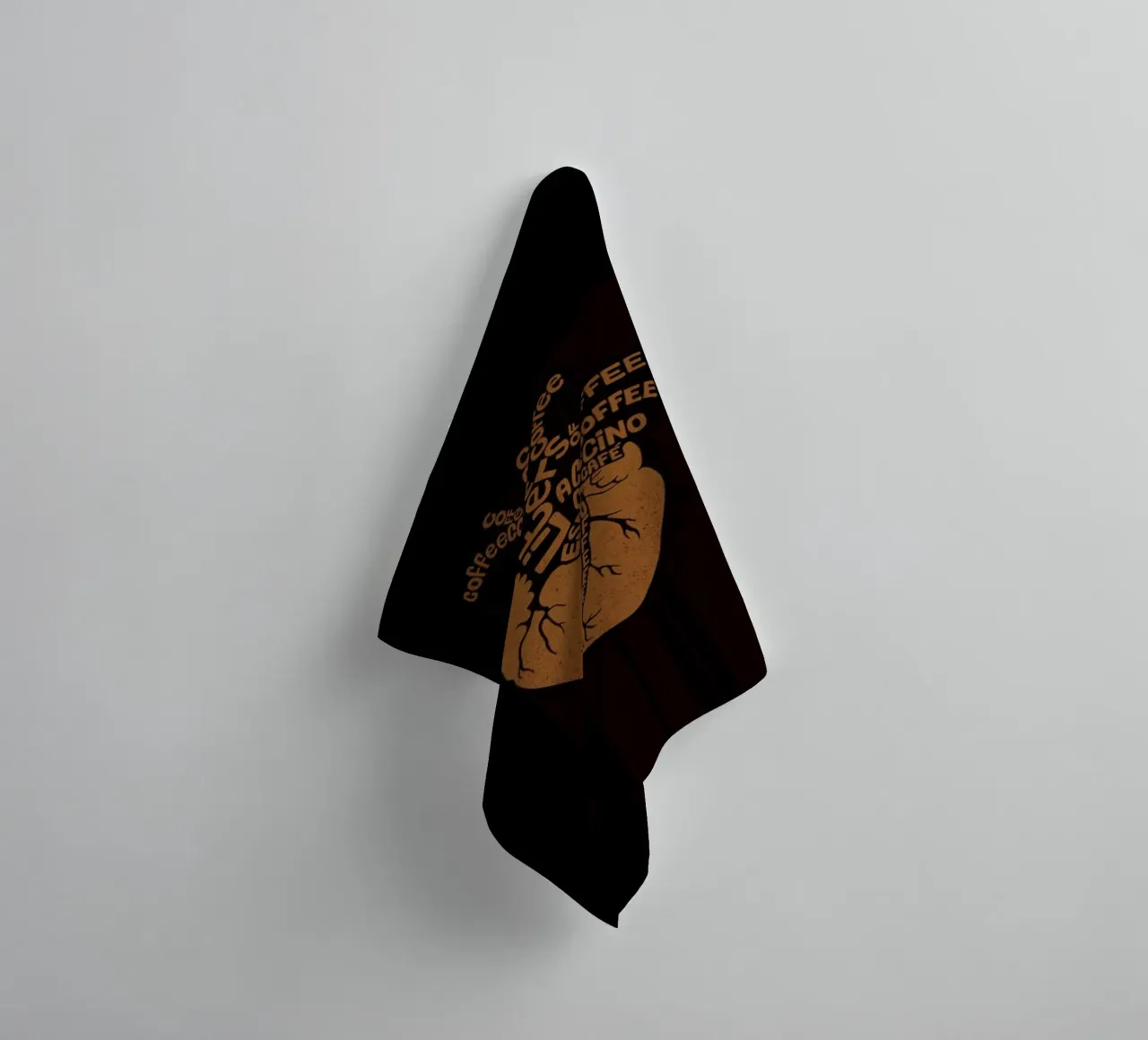 Coffee Lover Heart towel by Tobe Fonseca