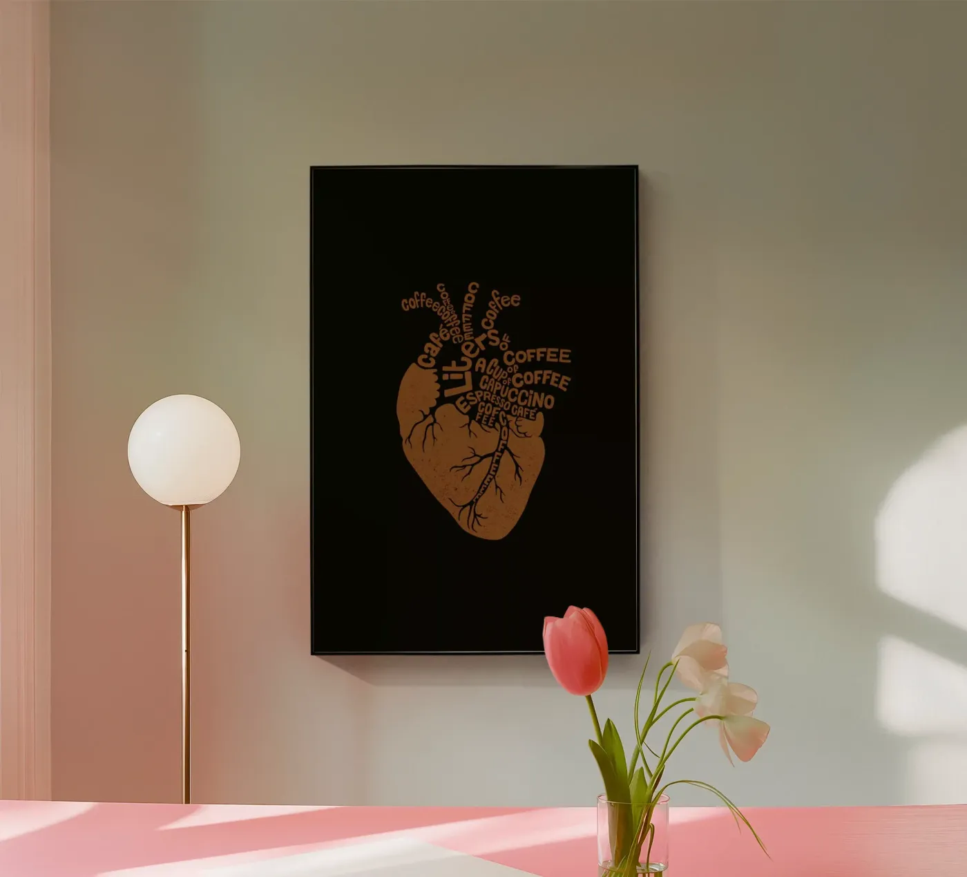 Coffee Lover Heart plexiglass da Tobe Fonseca