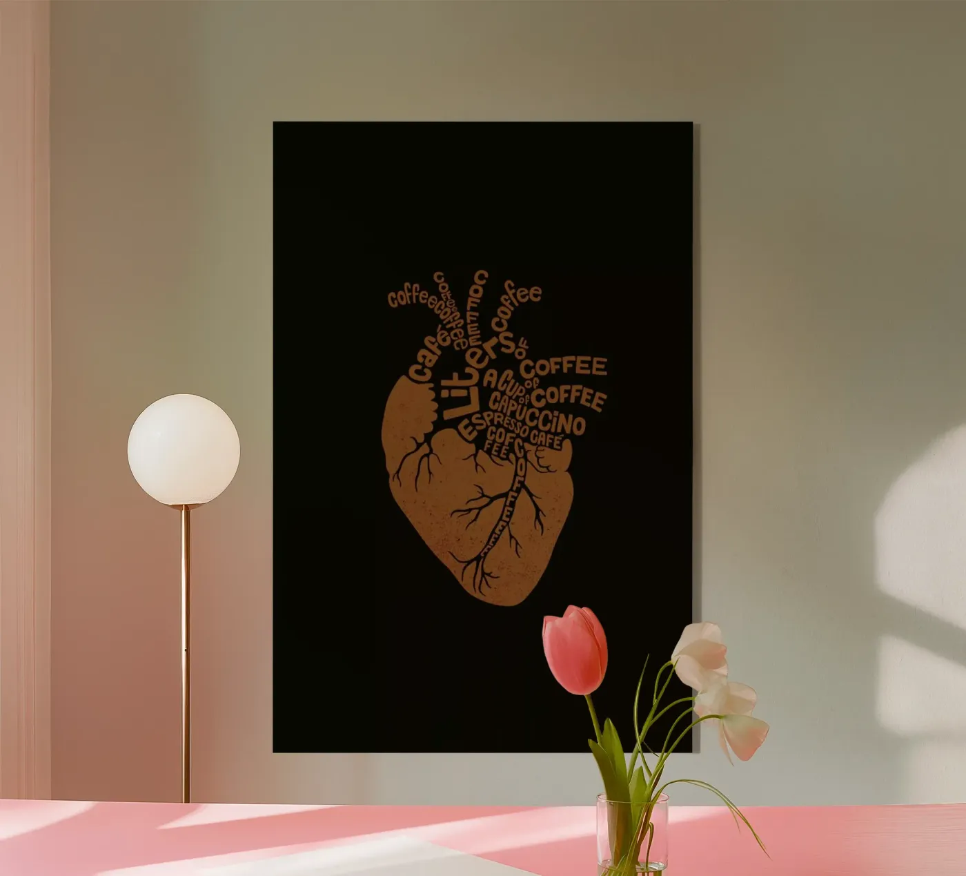 Coffee Lover Heart plexiglass da Tobe Fonseca