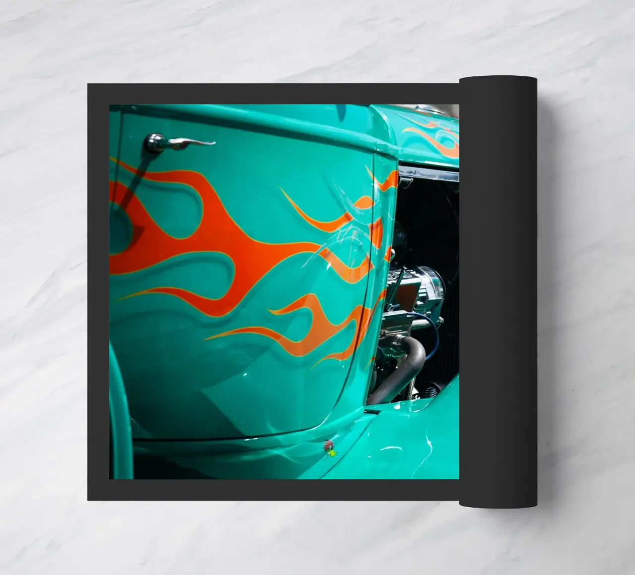 Hotwheel deurmat van Jonas Klein