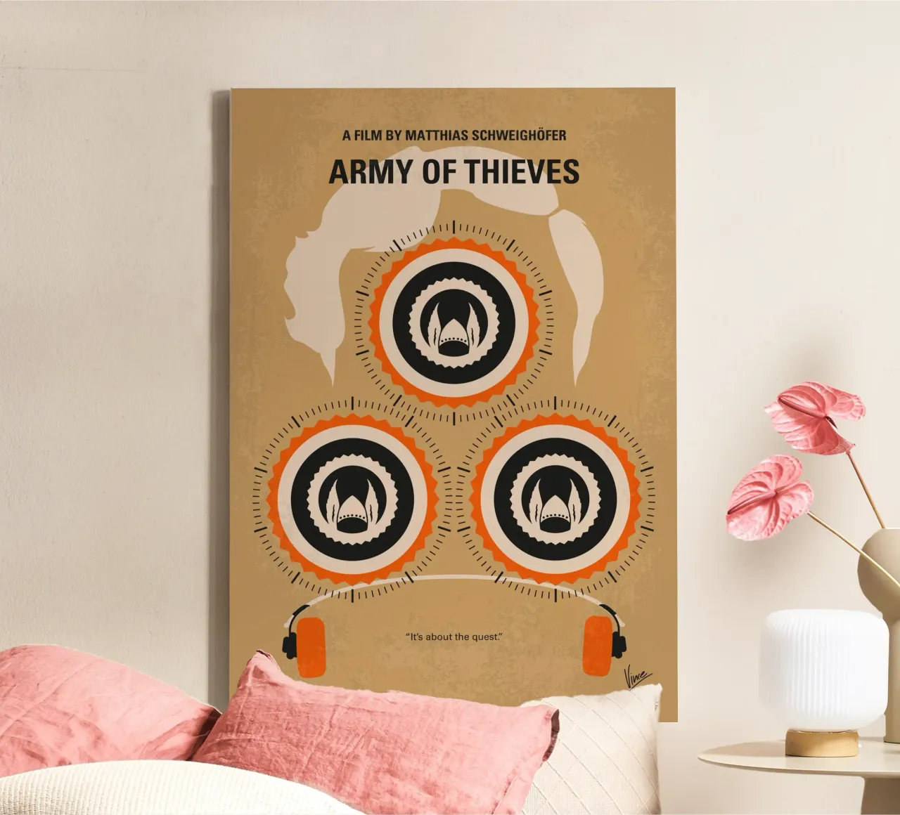 No1351 My Army of Thieves minimal movie poster tela con Cornice a cassetta da Chungkong